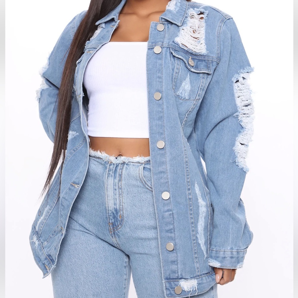 ‼️Distressed Denim Jacket‼️